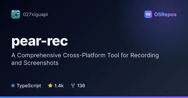 pear-rec: A Comprehensive Cross-Platform Tool for Recording and Screenshots