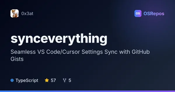 Sync Everything: Seamless VS Code/Cursor Settings Sync with GitHub Gists