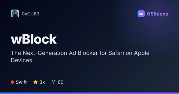 wBlock: The Next-Generation Ad Blocker for Safari on Apple Devices