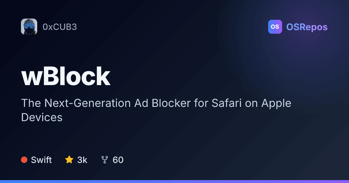 wBlock: The Next-Generation Ad Blocker for Safari on Apple Devices