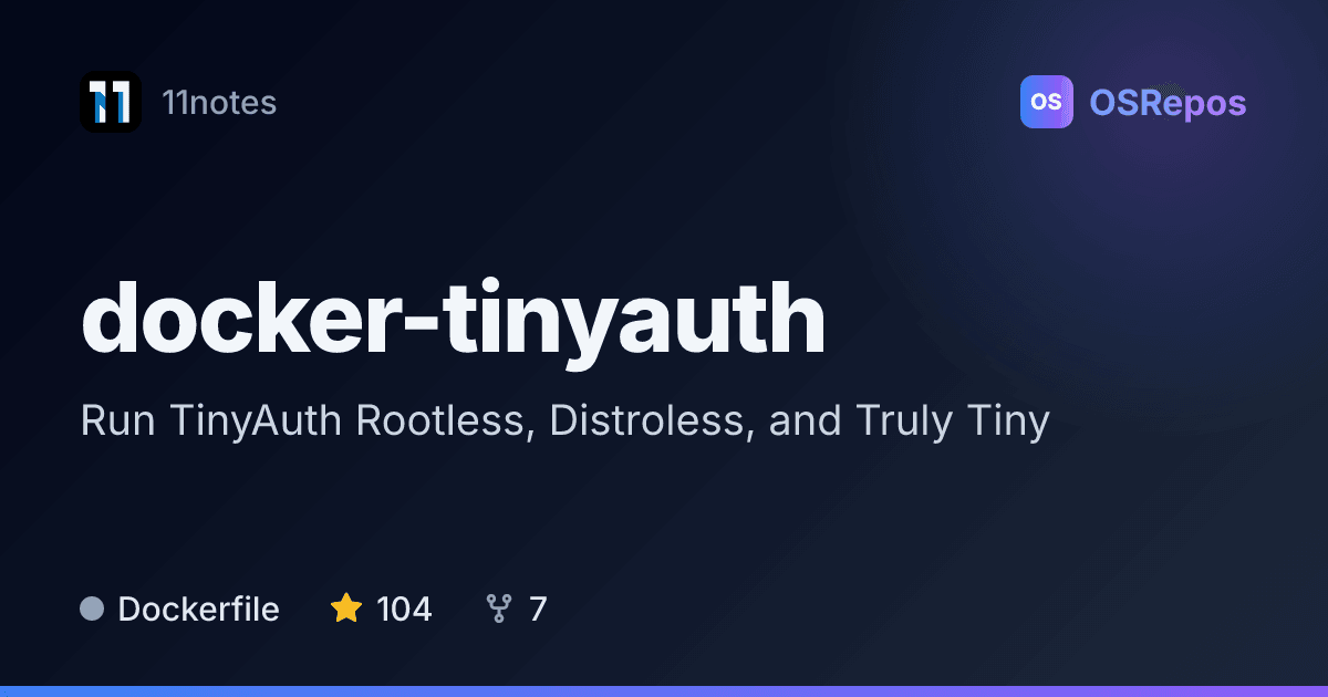docker-tinyauth: Run TinyAuth Rootless, Distroless, and Truly Tiny