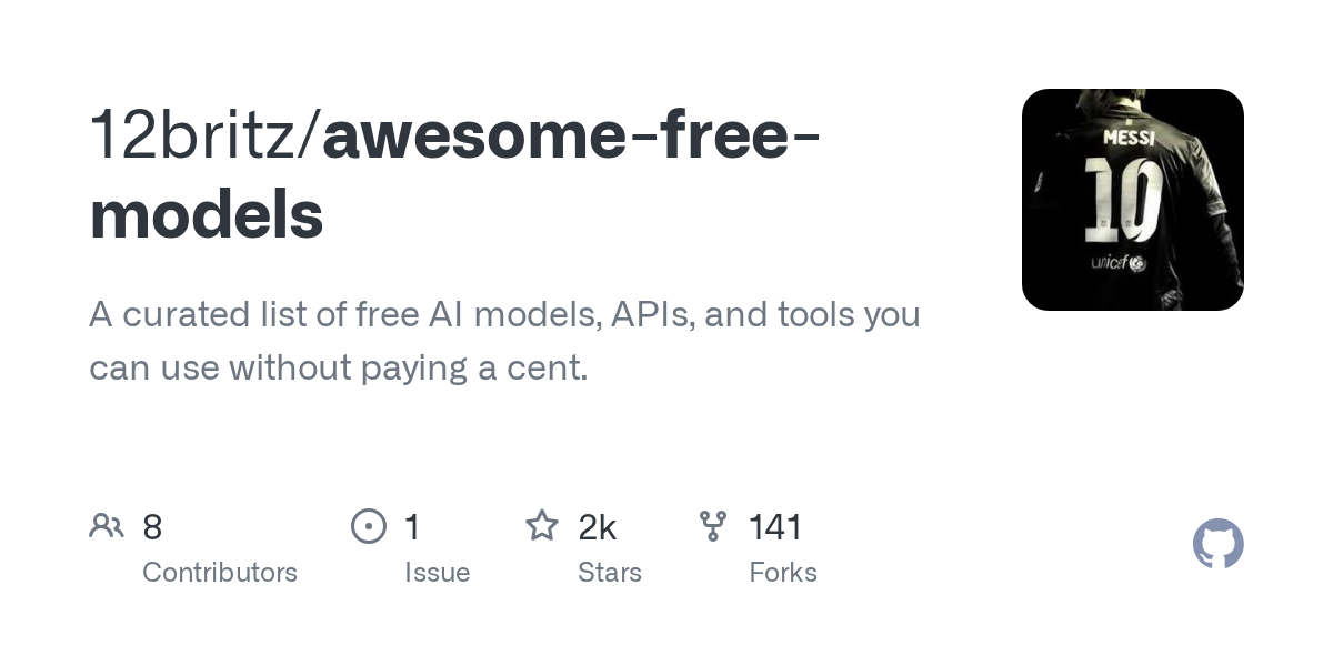 awesome-free-models: A Curated List of Free AI Models and Tools