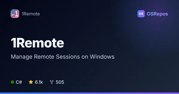 1Remote: Manage Remote Sessions on Windows