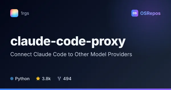 claude-code-proxy: Connect Claude Code to Other Model Providers