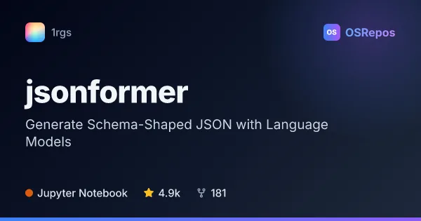 jsonformer: Generate Schema-Shaped JSON with Language Models