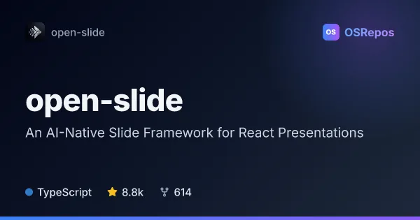open-slide: An AI-Native Slide Framework for React Presentations