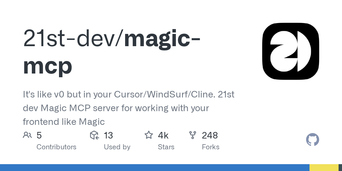 magic-mcp: AI-Powered UI Component Generation for Your IDEs