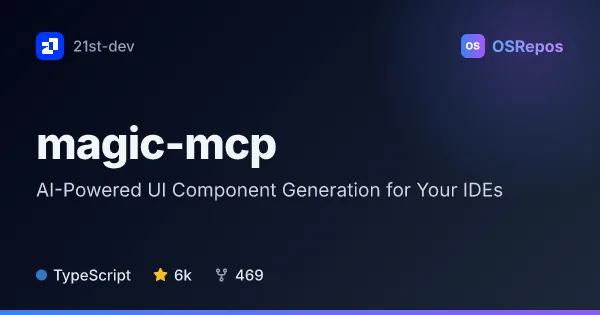 magic-mcp: AI-Powered UI Component Generation for Your IDEs