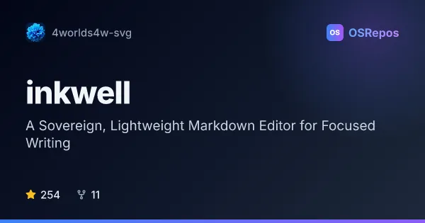 Inkwell: A Sovereign, Lightweight Markdown Editor for Focused Writing