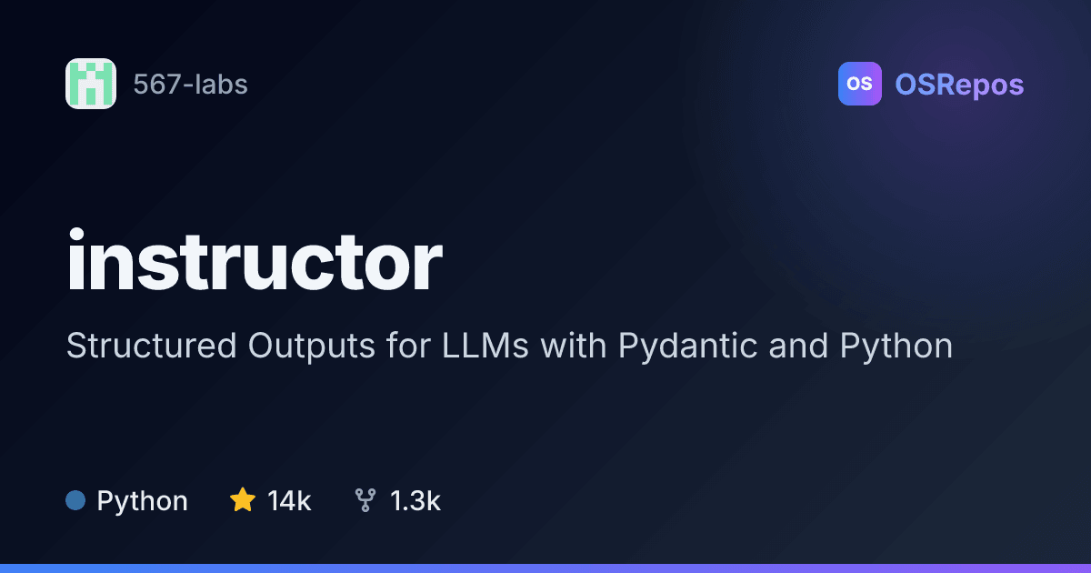 instructor: Extract Validated Structured Data from LLMs