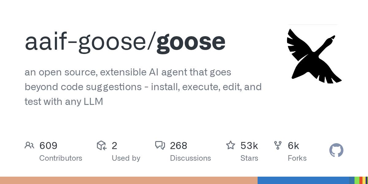 goose: Your Native Open Source AI Agent for Code and Workflows