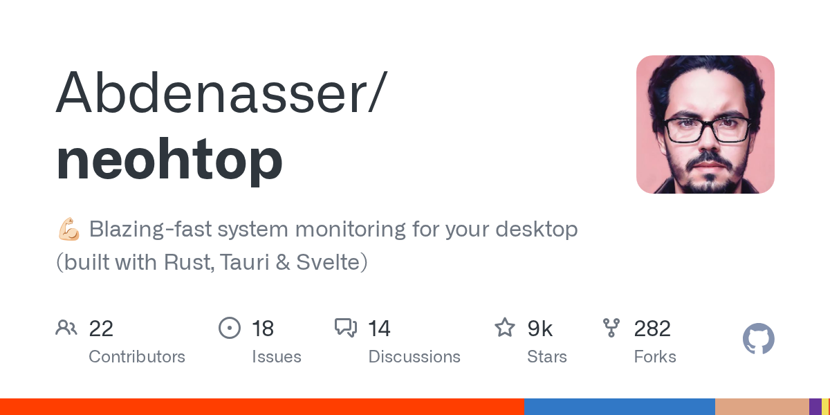 neohtop: Blazing-Fast System Monitoring with Rust, Tauri, and Svelte