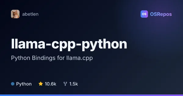 llama-cpp-python: Python Bindings for llama.cpp