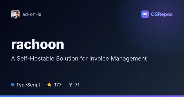 Rachoon: A Self-Hostable Solution for Invoice Management
