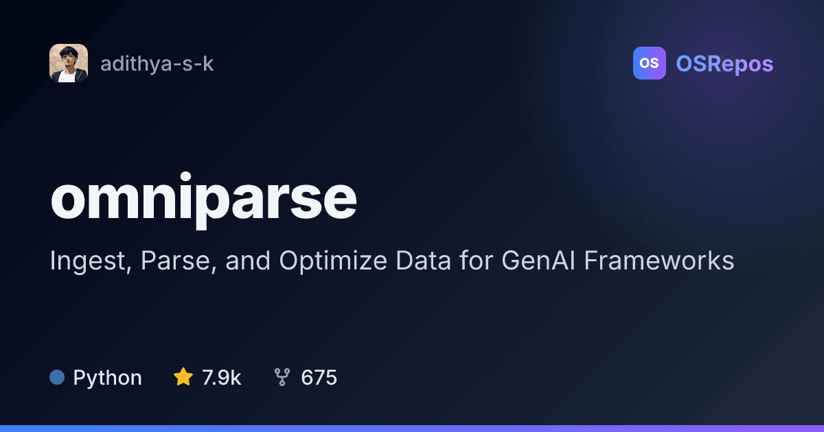 OmniParse: Turn Documents and Media into AI-Ready Data