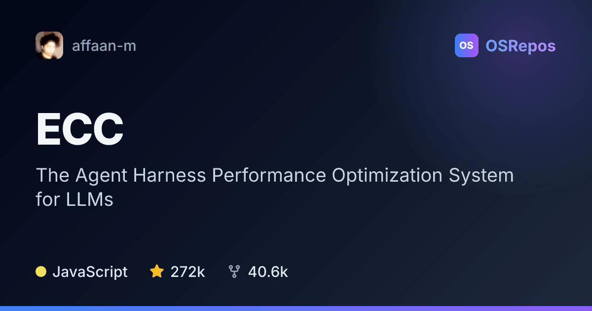 ECC: The Agent Harness Performance Optimization System for LLMs