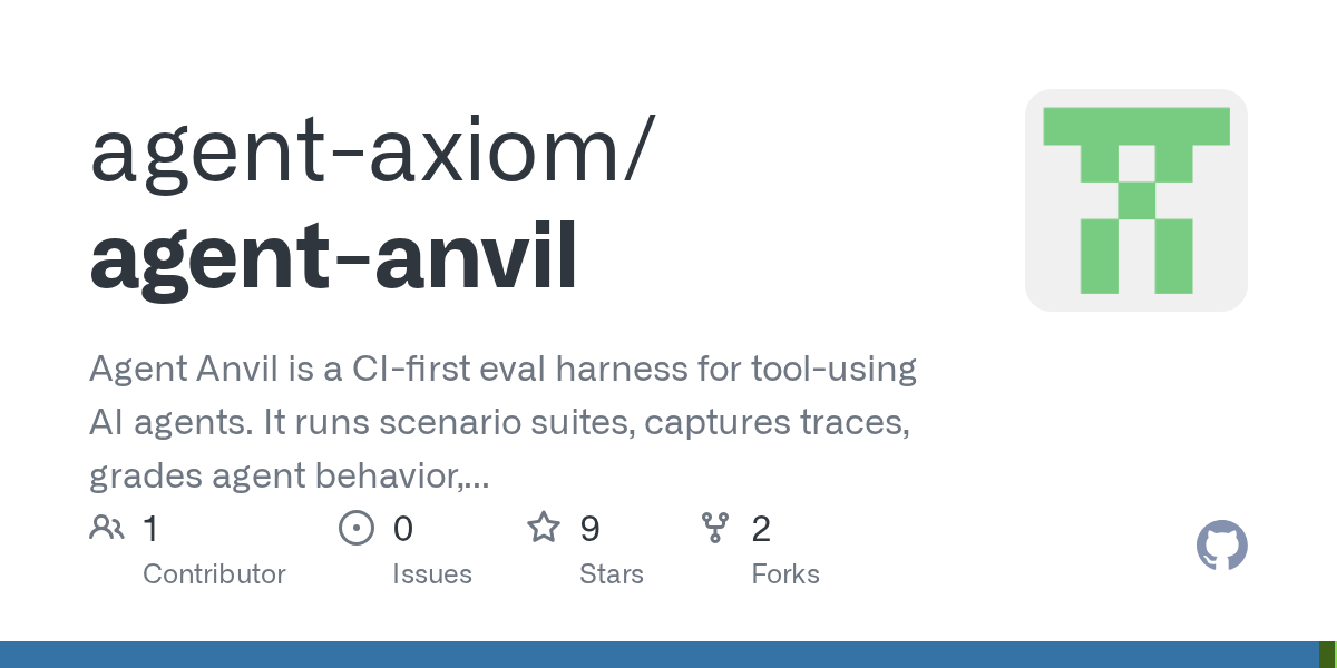 Agent Anvil: CI-First Evaluation Harness for Tool-Using AI Agents