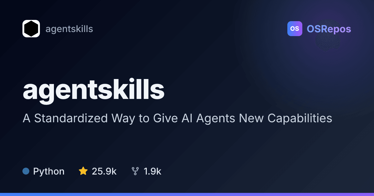 agentskills: Standardize Skills for AI Agents