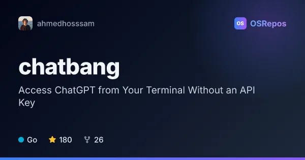 chatbang: Access ChatGPT from the Terminal
