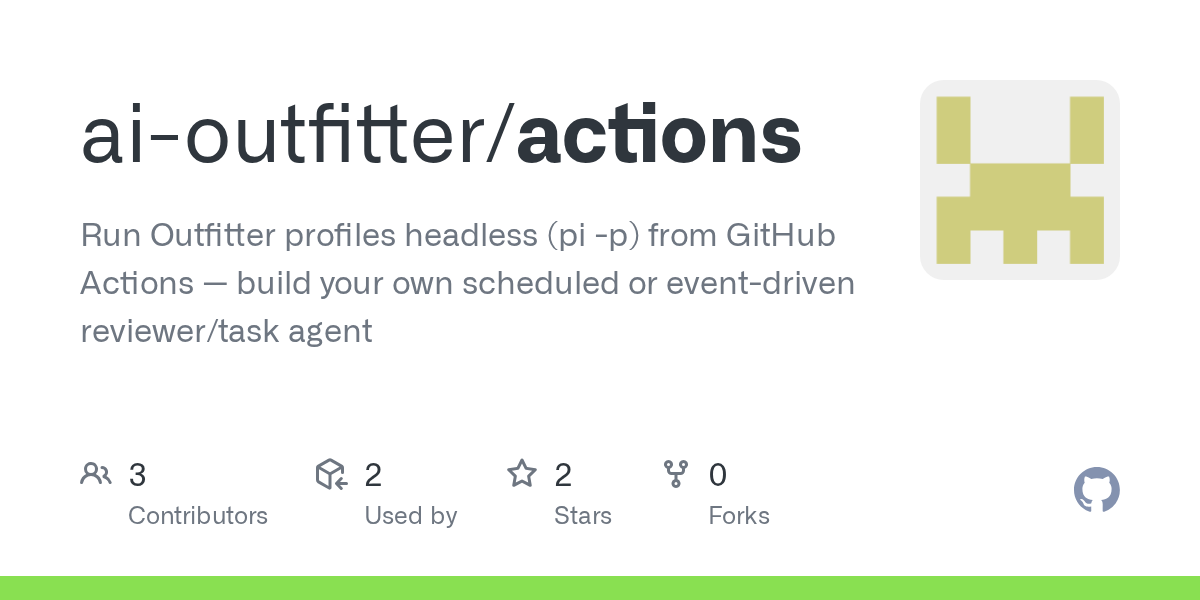 ai-outfitter/actions: Automate AI Agents with GitHub Actions