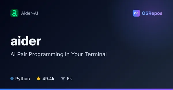aider: Pair Program with AI in Your Terminal