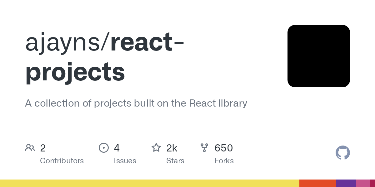 react-projects: A Comprehensive Collection of React Learning Projects