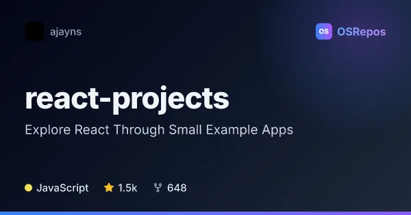 react-projects: Explore React Through Small Example Apps