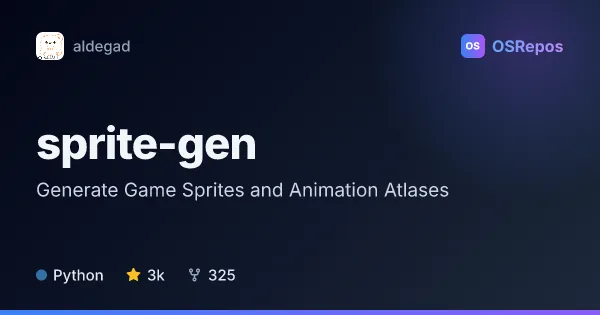 sprite-gen: Generate Game Sprites and Animation Atlases