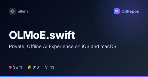 OLMoE.swift: Private, Offline AI Experience on iOS and macOS