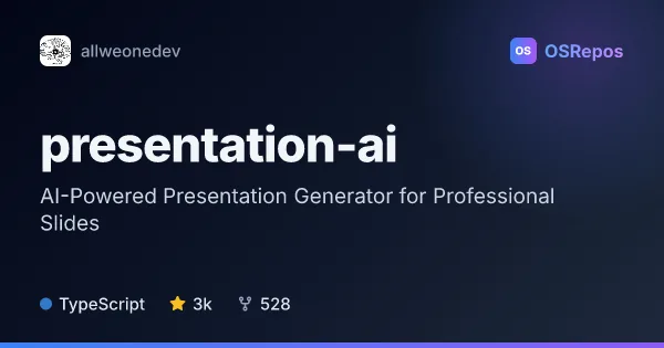 presentation-ai: Generate and Edit AI-Powered Presentations
