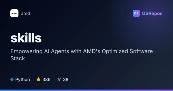 AMD Skills: Empowering AI Agents with AMD's Optimized Software Stack