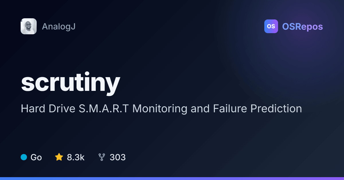 scrutiny: Monitor Drive Health and SMART Trends