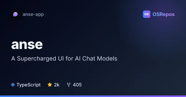 Anse: A Supercharged UI for AI Chat Models
