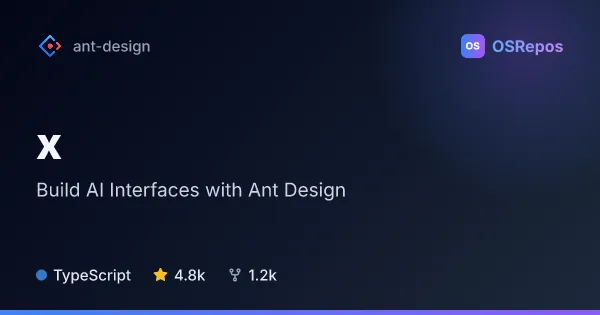x: Build AI Interfaces with Ant Design