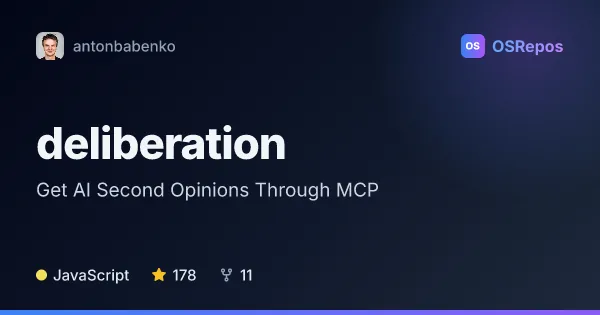 deliberation: Get AI Second Opinions Through MCP