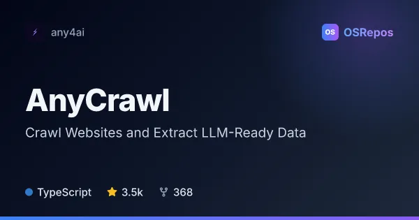 AnyCrawl: Crawl Websites and Extract LLM-Ready Data