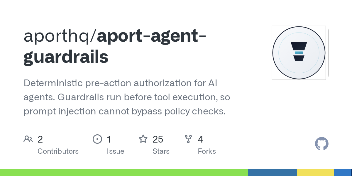 APort Agent Guardrails: Deterministic Pre-Action Authorization for AI Agents
