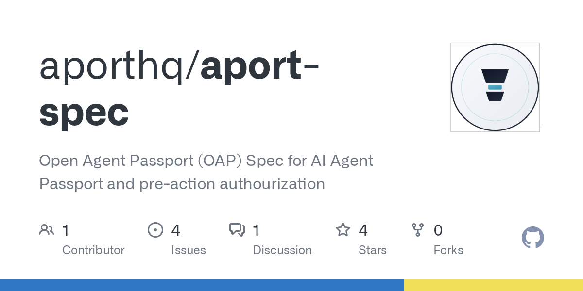 aport-spec: The Open Agent Passport (OAP) Specification for AI Agent Trust