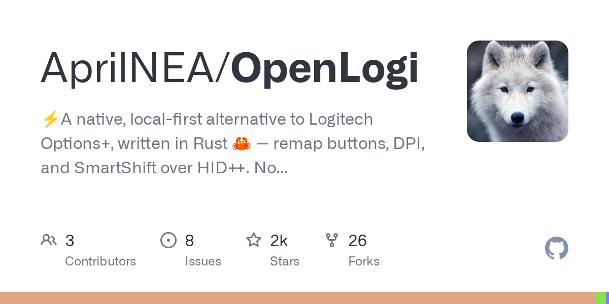 OpenLogi: A Native, Local-First Logitech Options+ Alternative in Rust