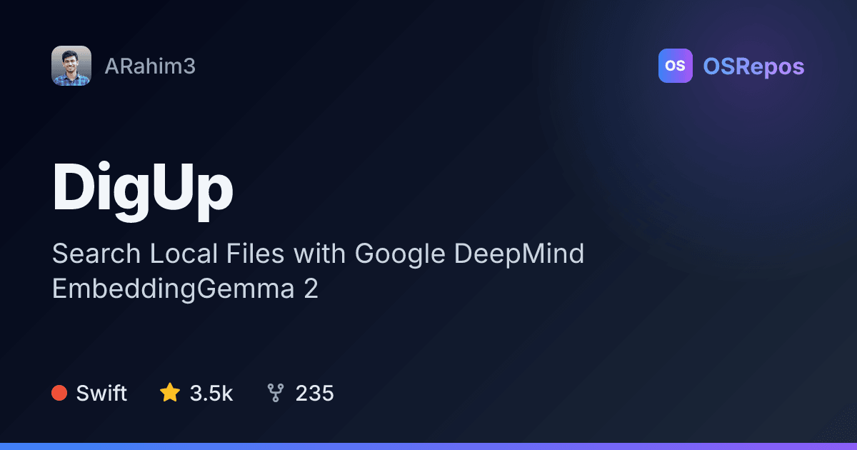 DigUp: Search Mac Files by Meaning