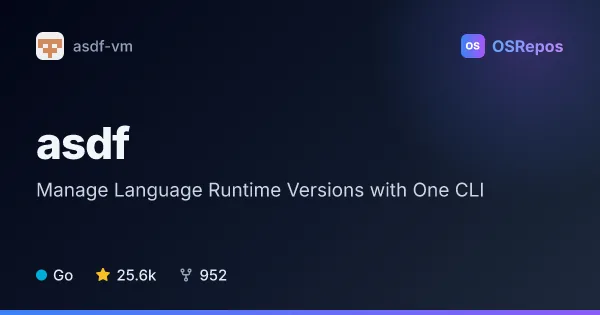 asdf: Manage Language Runtime Versions with One CLI