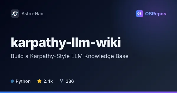 karpathy-llm-wiki: Build a Karpathy-Style LLM Knowledge Base