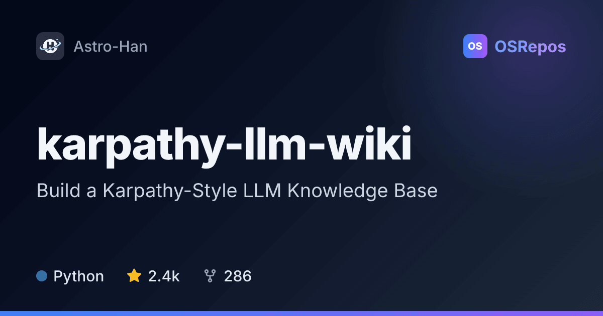 karpathy-llm-wiki: Build a Karpathy-Style LLM Knowledge Base