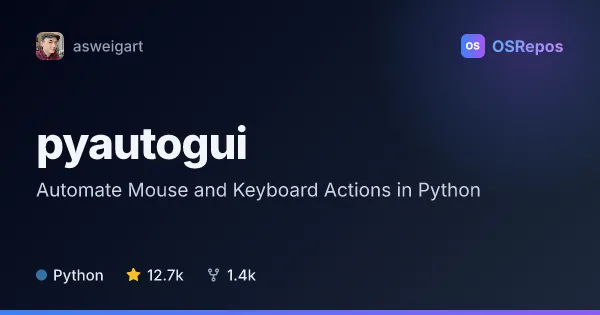 pyautogui: Automate Mouse and Keyboard Actions in Python