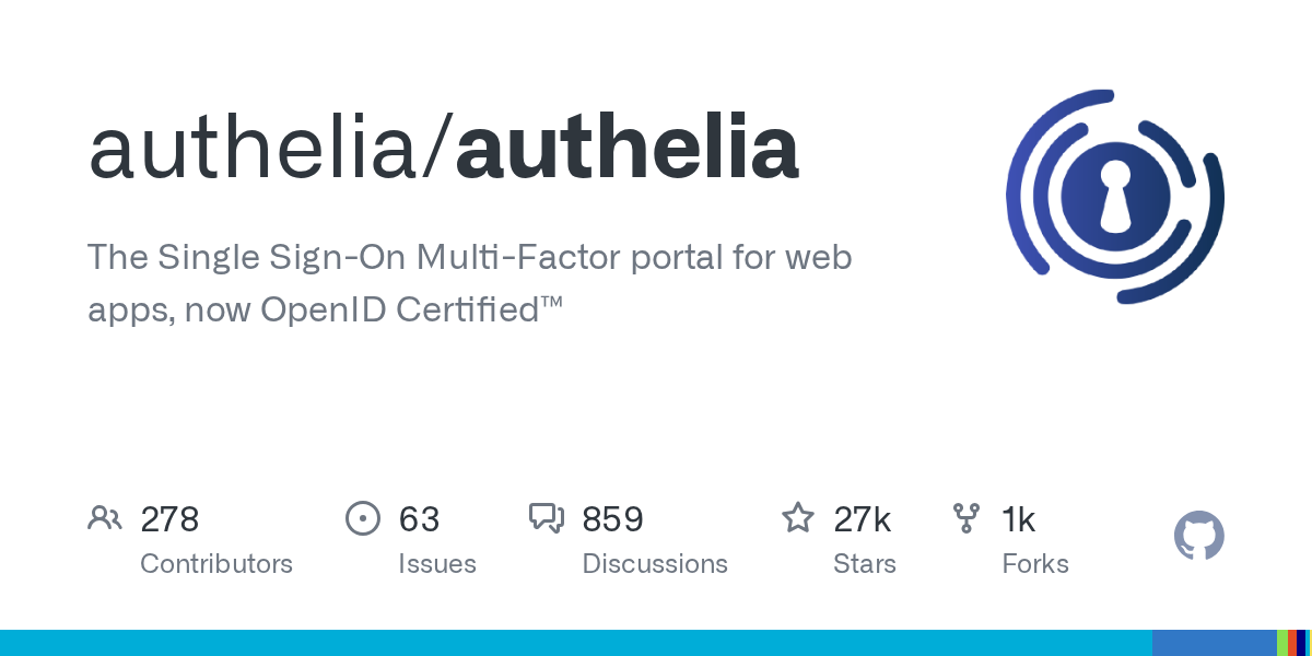 Authelia: Single Sign-On and Multi-Factor Authentication for Web Apps