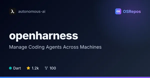 openharness: Manage Coding Agents Across Machines