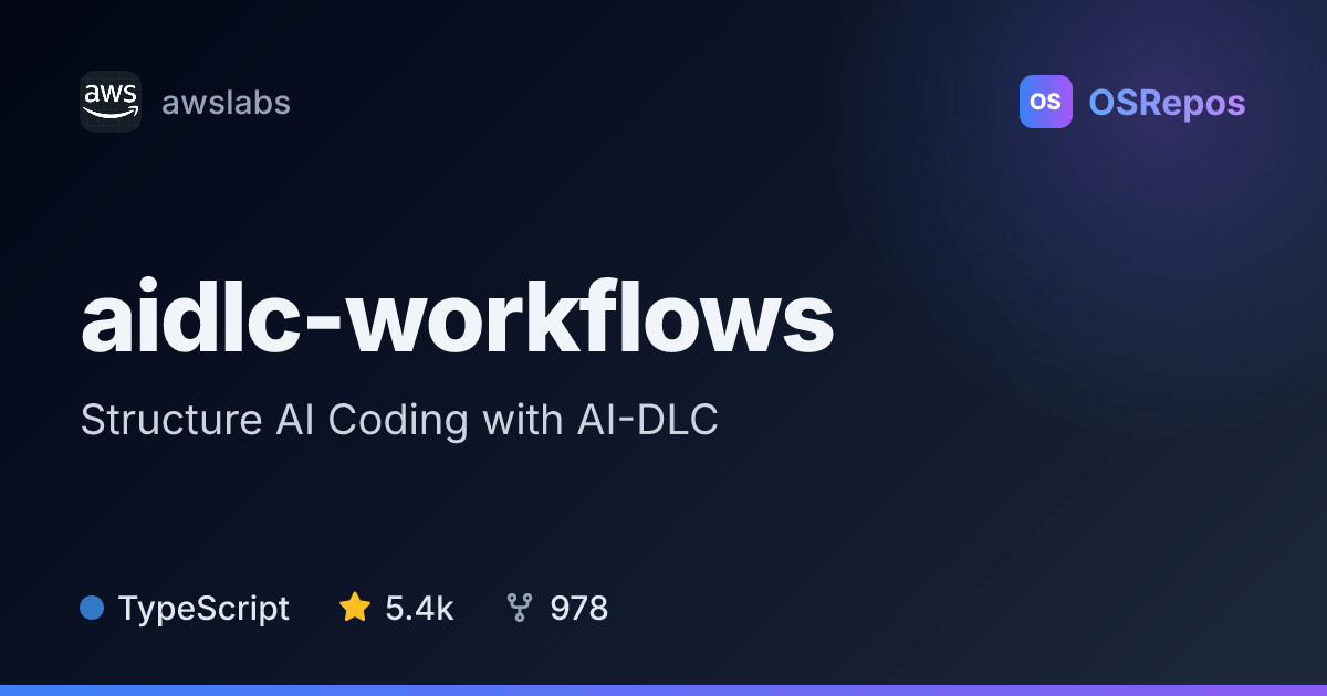 aidlc-workflows: Structure AI Coding with AI-DLC
