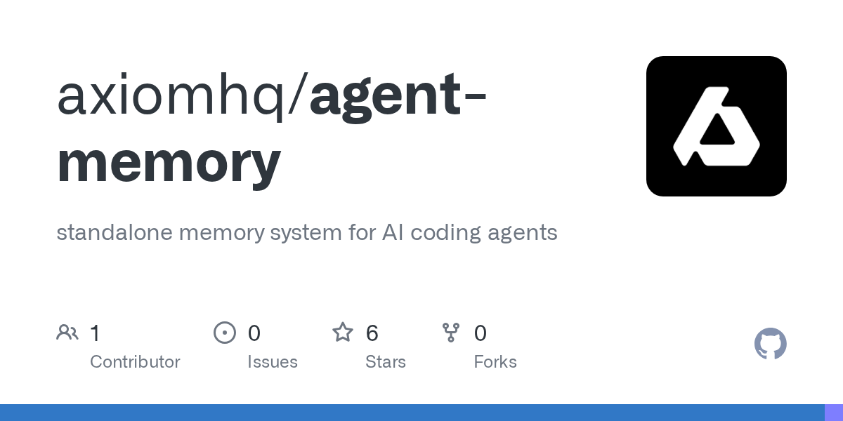 agent-memory: A Standalone Memory System for AI Coding Agents