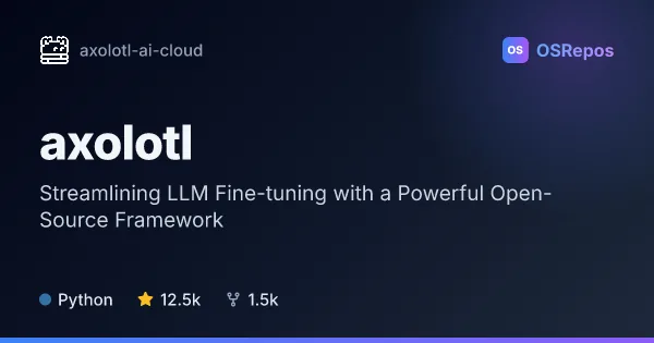 axolotl: Fine-Tune Large Language Models