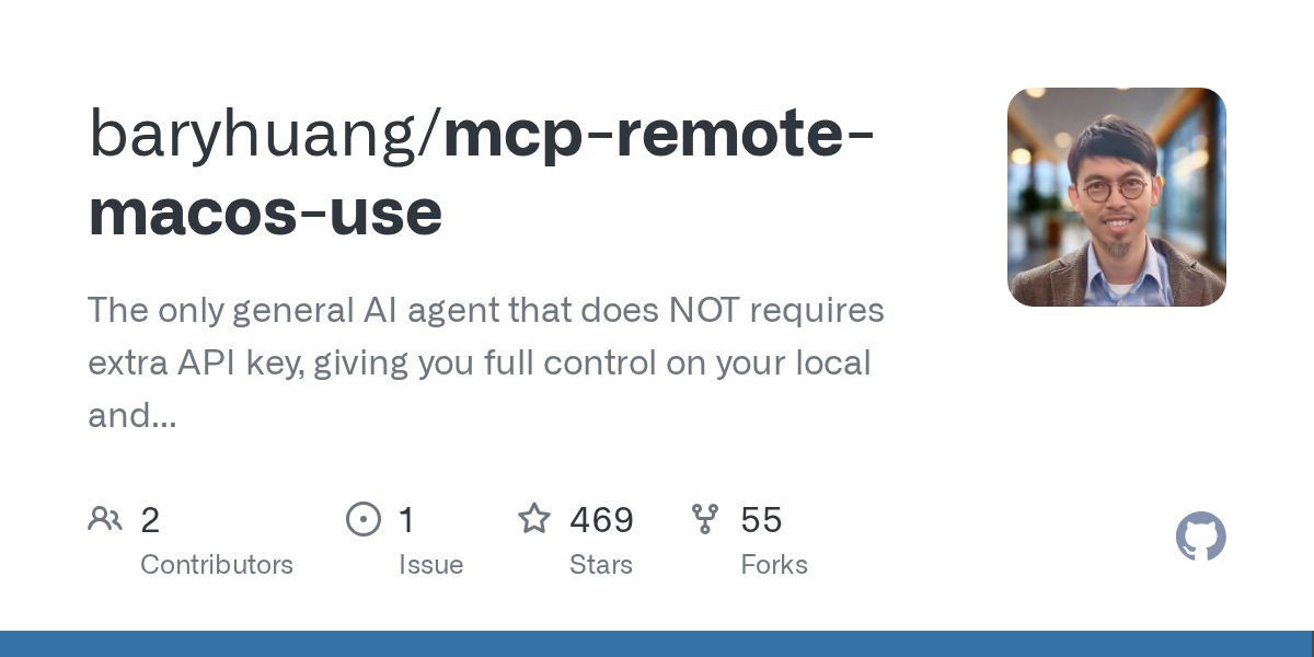 MCP Remote macOS Use: AI Agent for Full macOS Control via Claude Desktop